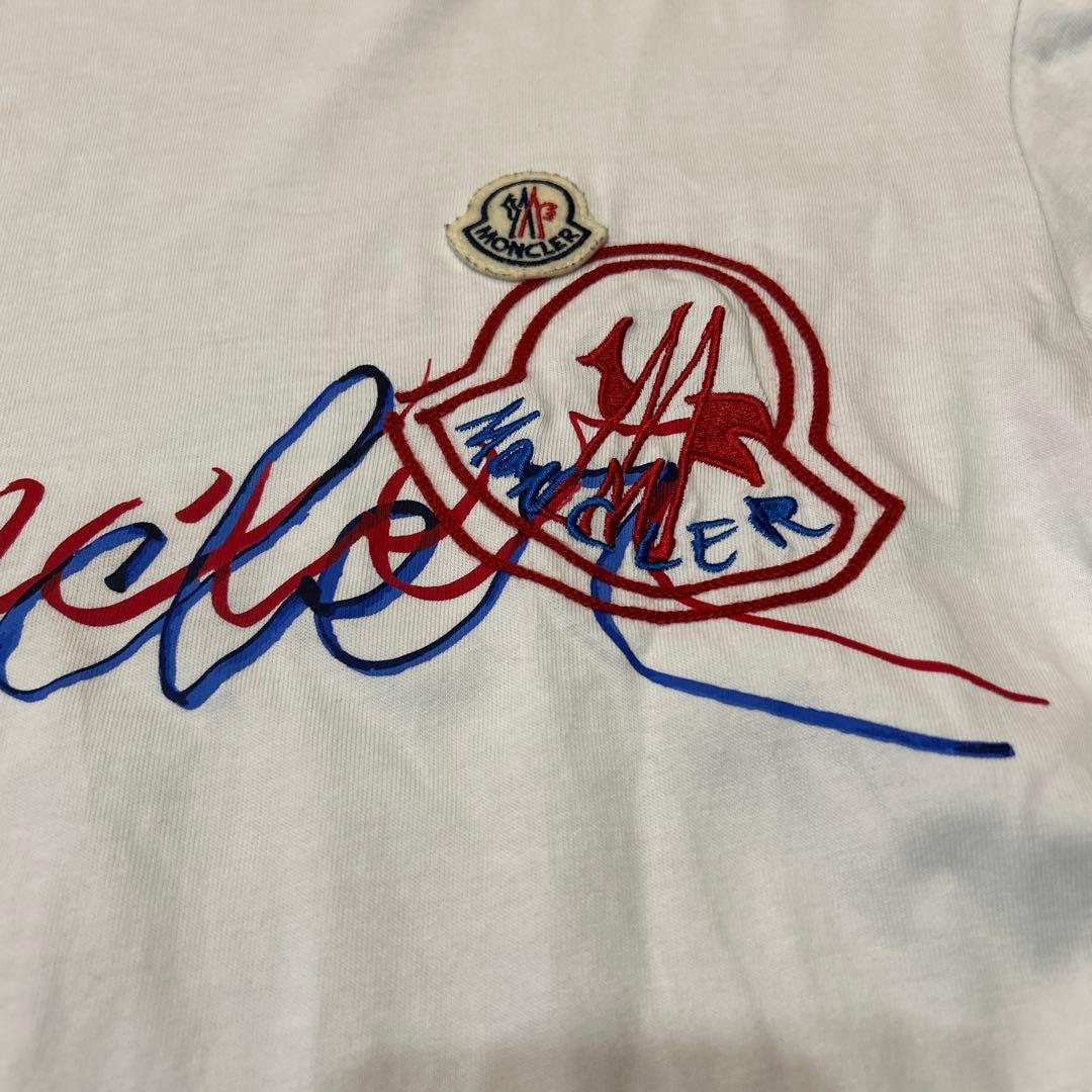 MONCLER 刺繍ロゴ Tシャツ ホワイト