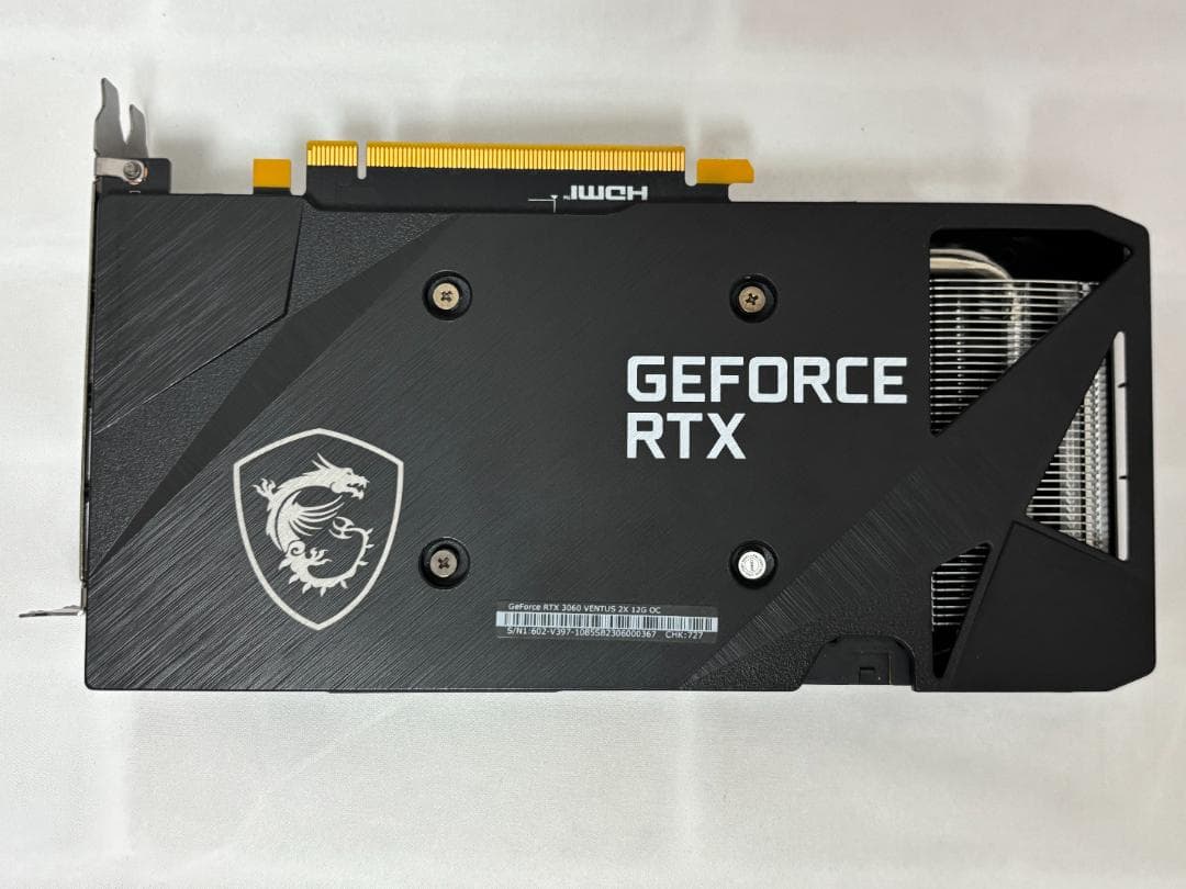 【美品】MSI GeForce RTX 3060 12GB VENTUS 2X