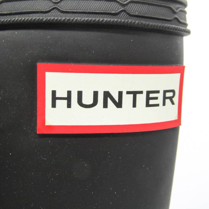 【美品】HUNTER　長靴　レインブーツ　ロング　23.5cm　バックル付き