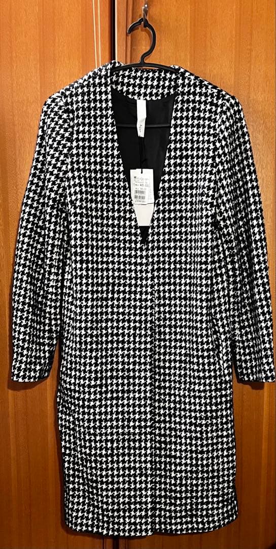 専用　未使用 Agaチェックロングコート Ｍ　 定価45,000円