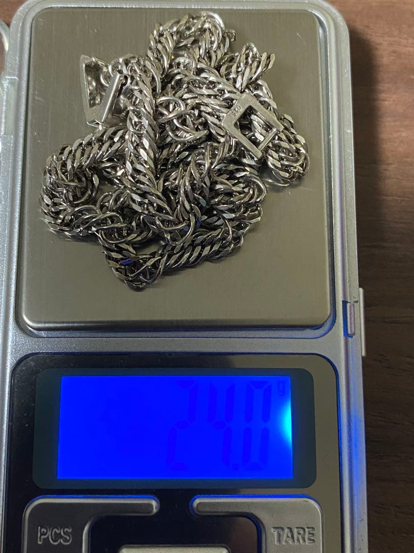 SILVER925 12面トリプル ダイヤモンドカット 50cm