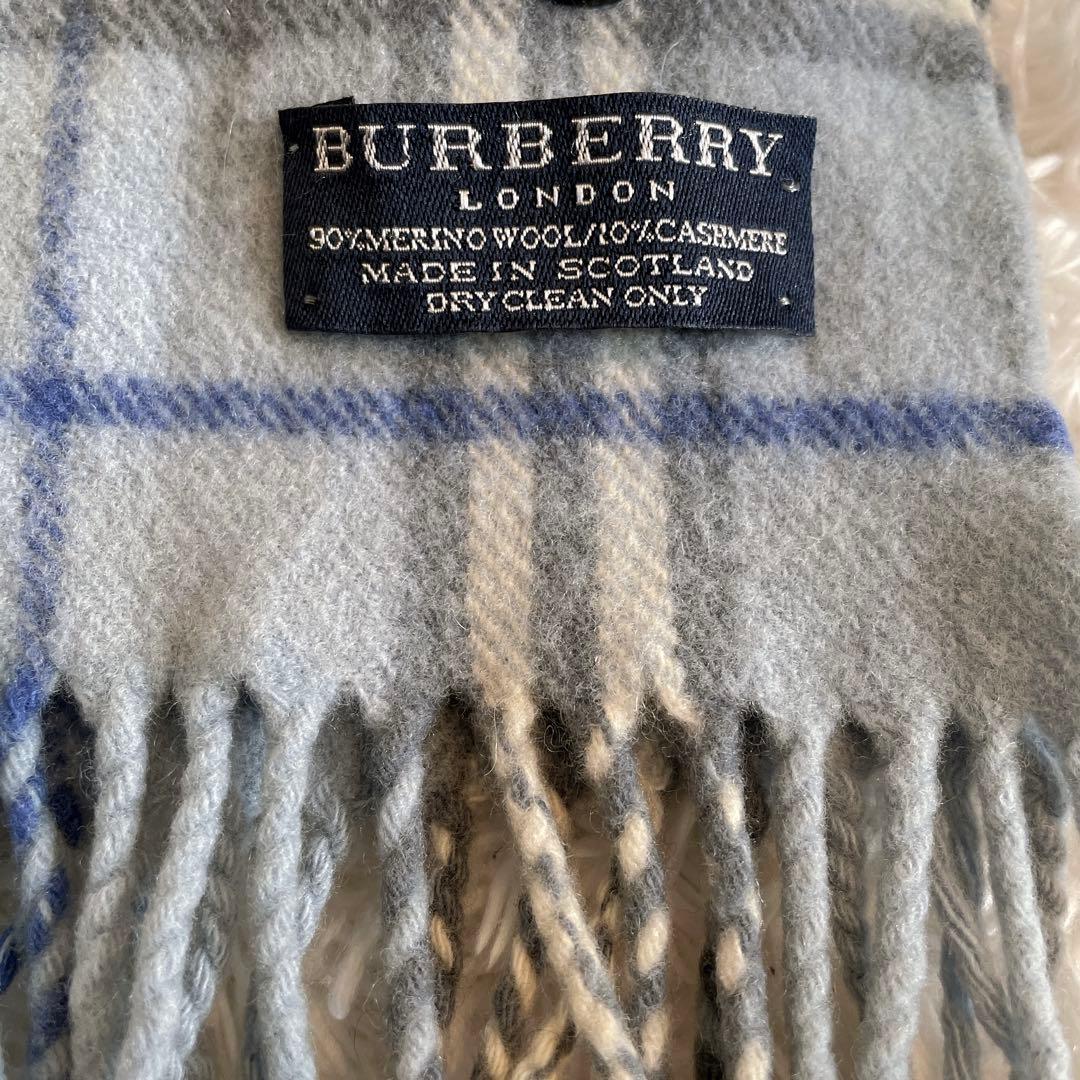 BURBERRY美品✨バーバリー　ロンドン　カシミヤ混　マフラー　ノバチェック