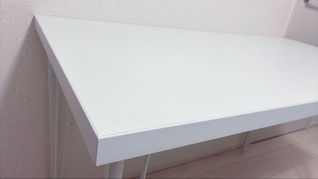【美品・送料無料】ニトリ デスク 木目調ホワイト 幅118cm×奥行59cm
