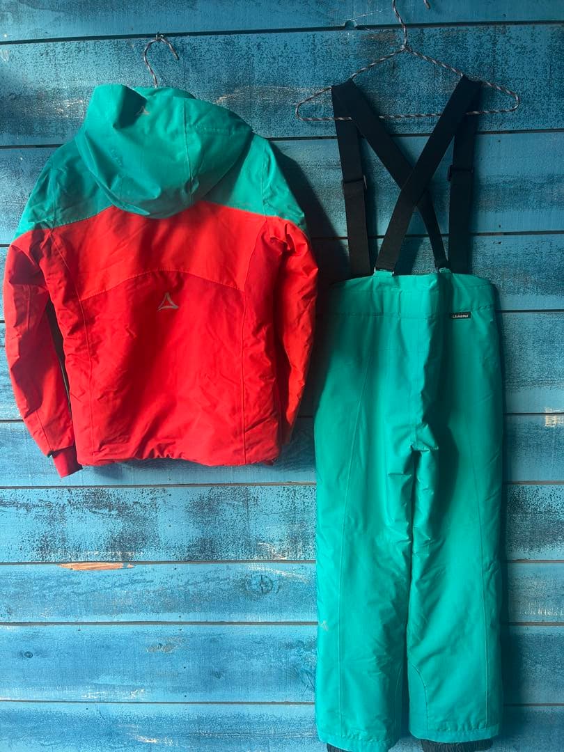 schoffel(ショッフェル)スキーウェア 赤と緑 セット