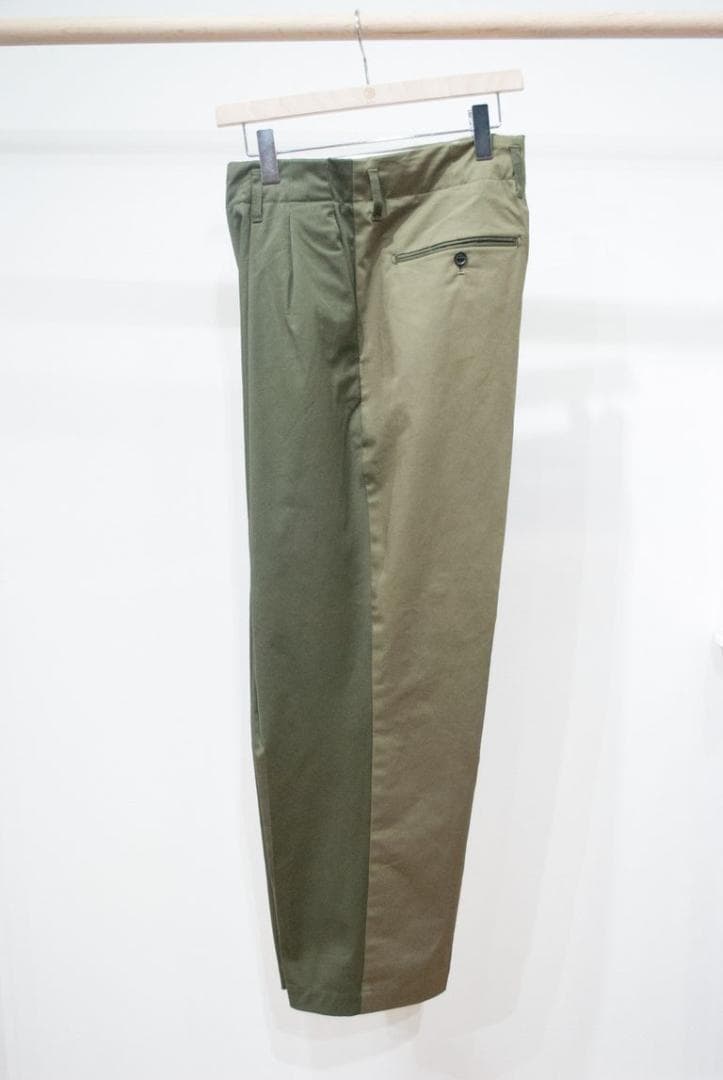 KHONOROGICA　KICS DOCUMENT　バイカラーダブルタックパンツ