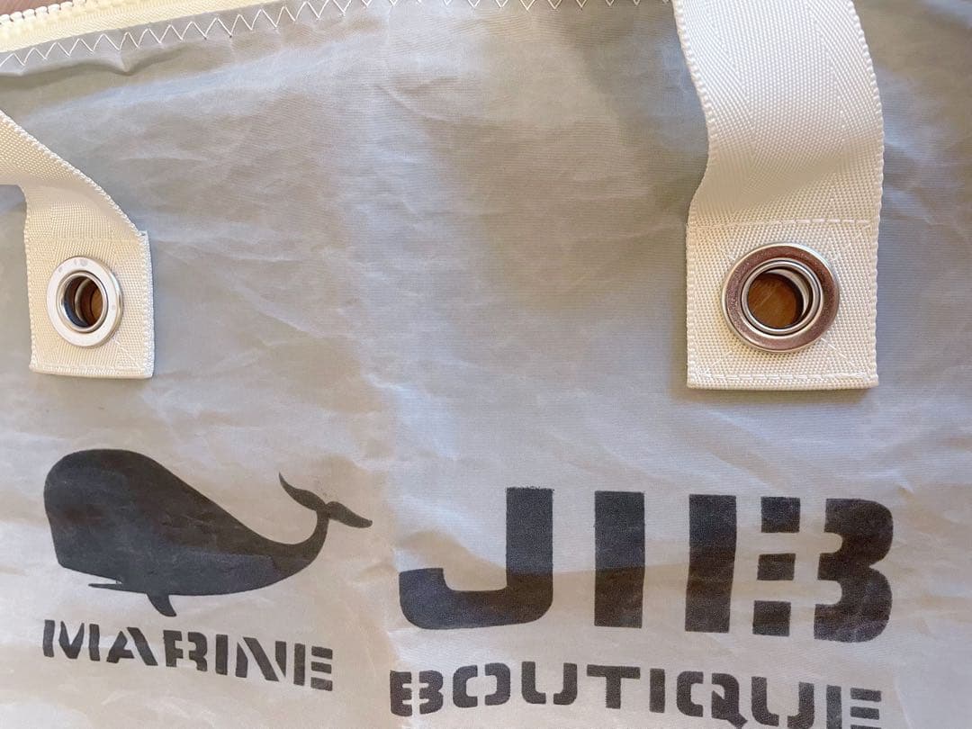 JIB ファスナートートバッグ　M グレー　ボストン　別売りショルダーベルト付き