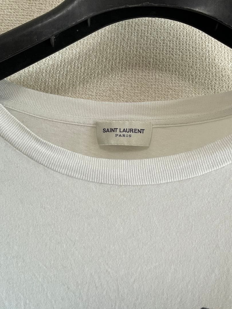 SAINT LAURENT ホワイト ロゴTシャツ