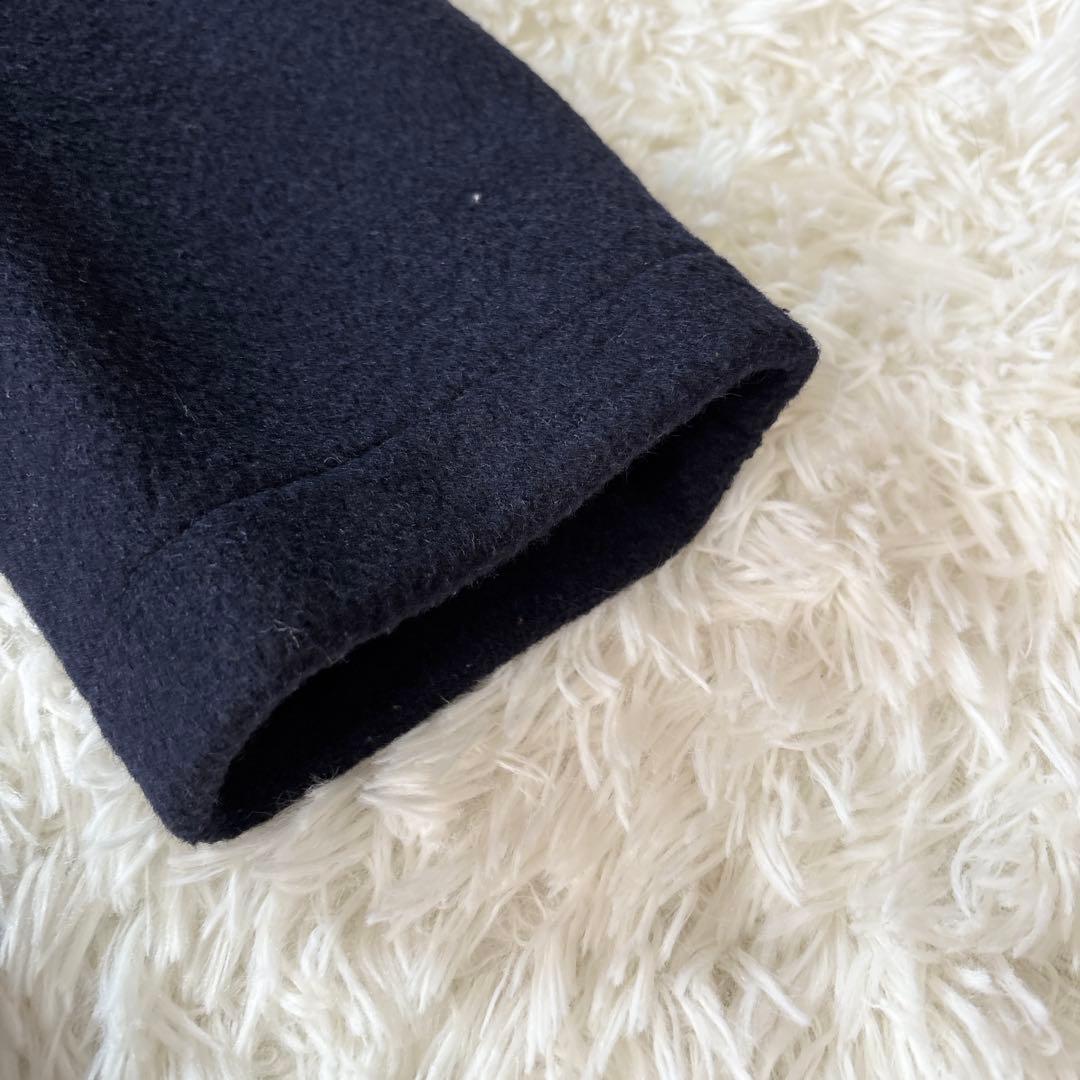 ☆美品☆グローバーオール ダッフルコート 裏地チェック ネイビー M
