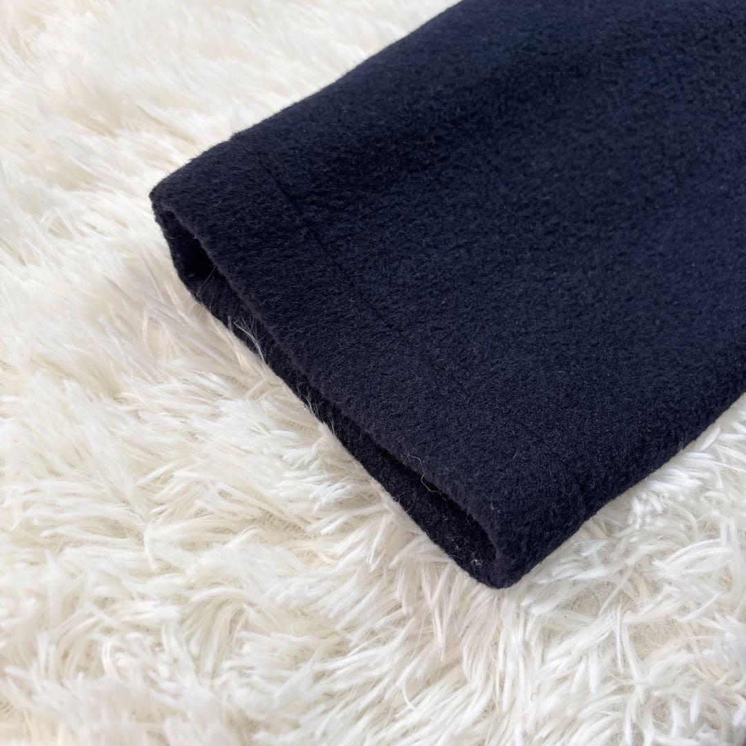 ☆美品☆グローバーオール ダッフルコート 裏地チェック ネイビー M
