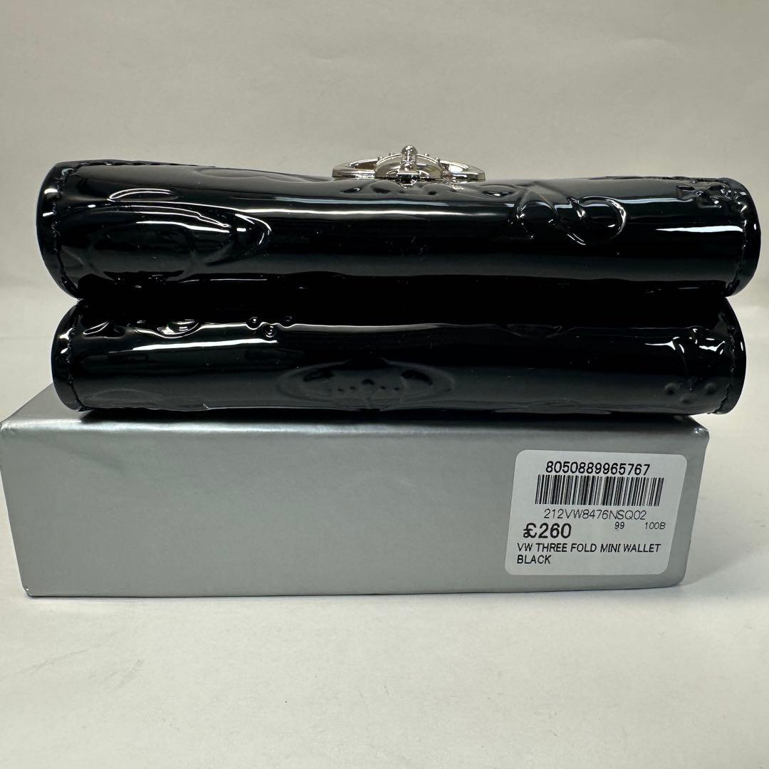 【人気！新品】ヴィヴィアンウエストウッド三つ折り財布　965VW767　ブラック
