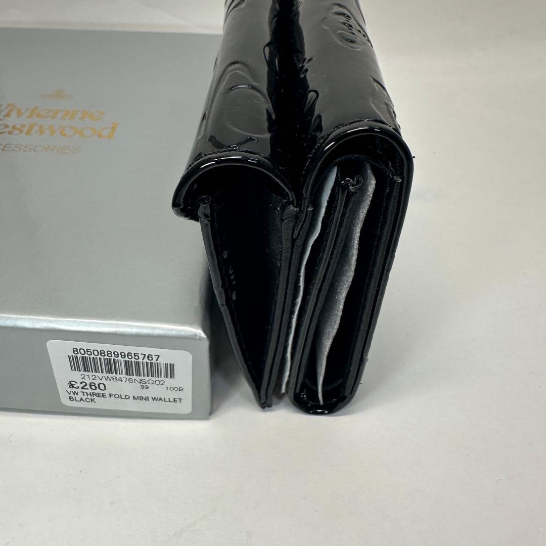 【人気！新品】ヴィヴィアンウエストウッド三つ折り財布　965VW767　ブラック