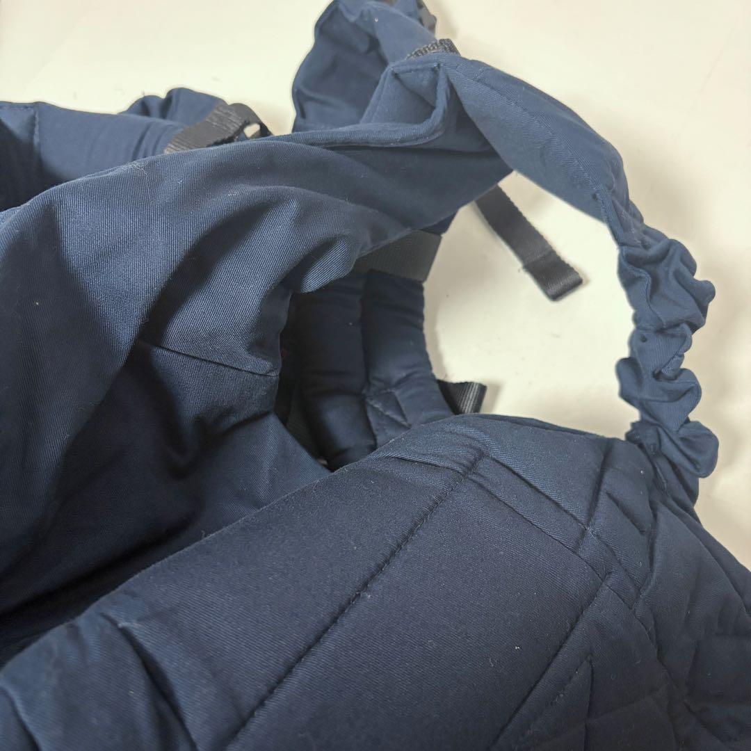 【美品】napnap 双子用抱っこひも ネイビー 収納バッグ付き