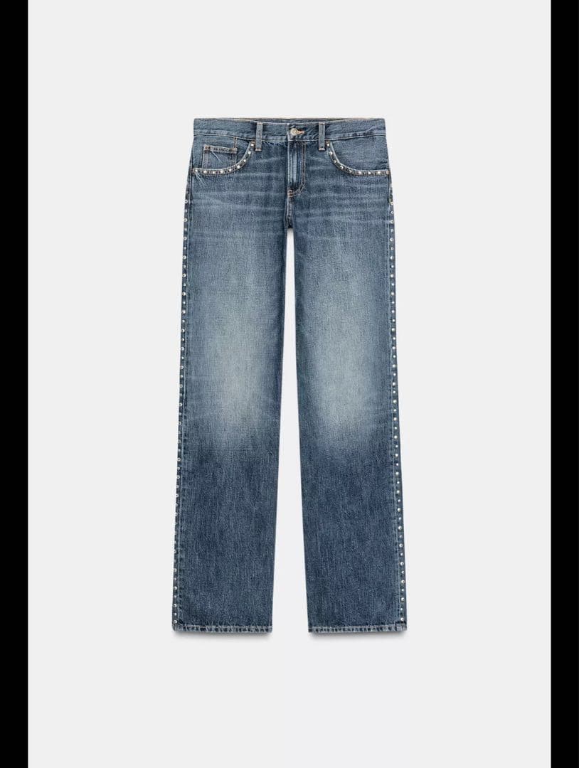 【今季完売品】ZARA TRF スラング スタッズデニム