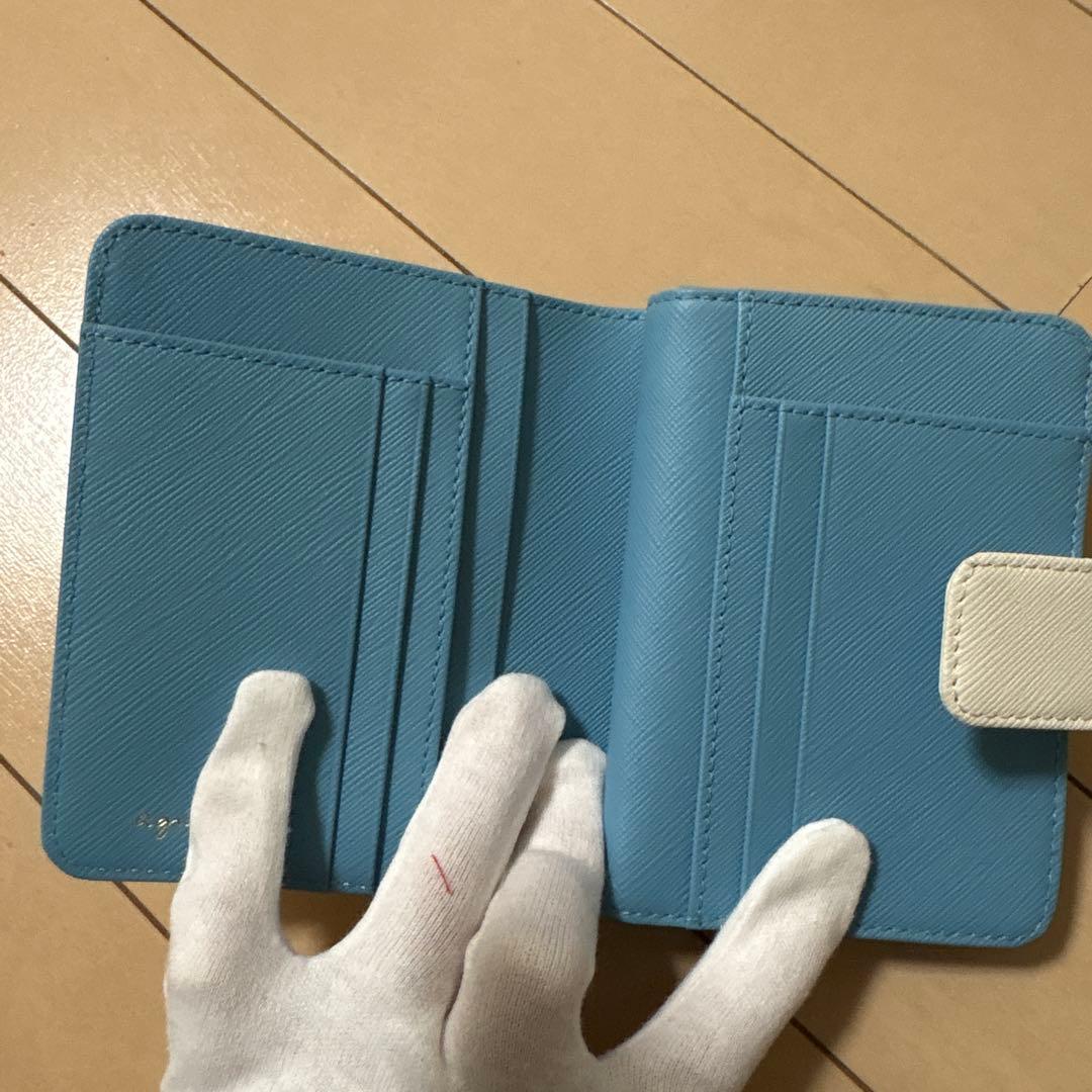 あ*き様 【ほぼ未使用】agnes b. VOYAGE 2つ折り財布（ホワイト×