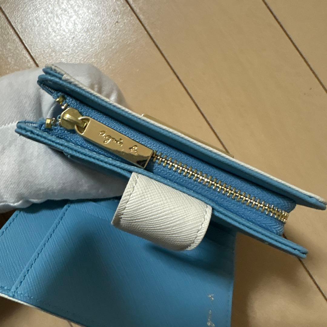 あ*き様 【ほぼ未使用】agnes b. VOYAGE 2つ折り財布（ホワイト×