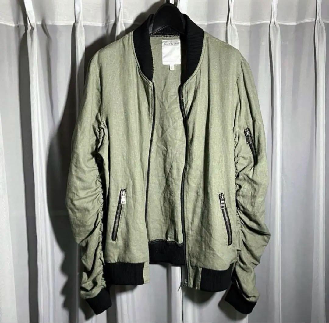 vintage gimmick Design zip ma-1 カーキ色