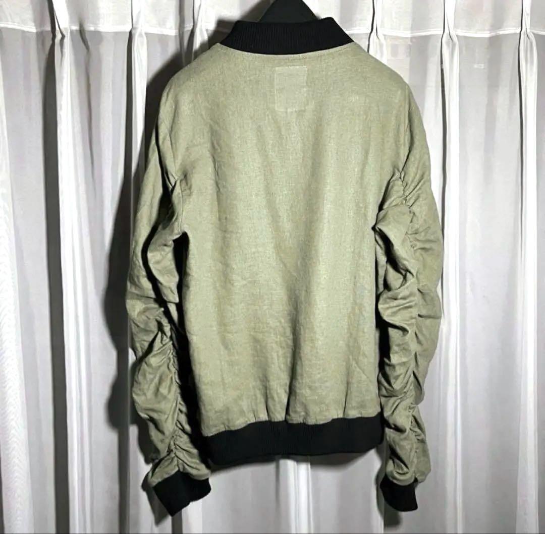 vintage gimmick Design zip ma-1 カーキ色