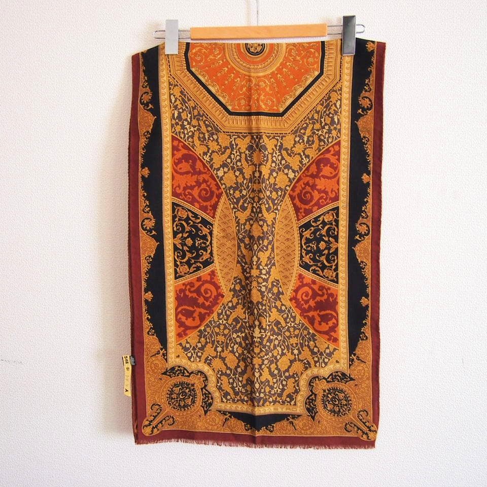 ETRO エトロ ストール イタリア製 ウール シルク 136×42cm