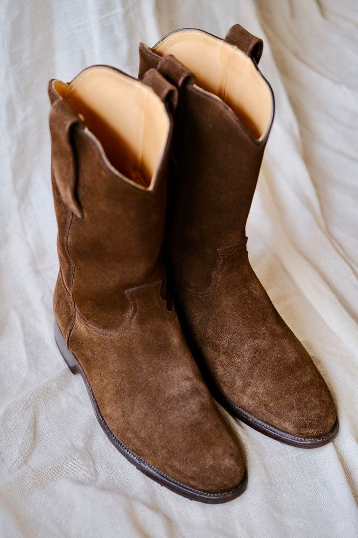 Tricker’sトリッカーズスエードペコスブーツ茶5 1/2