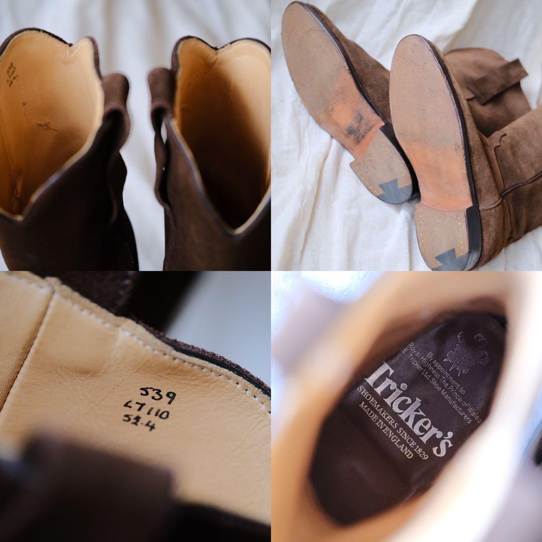 Tricker’sトリッカーズスエードペコスブーツ茶5 1/2
