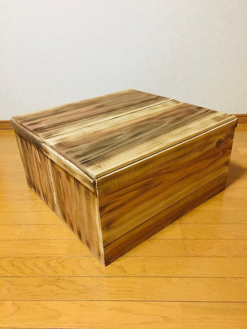 【新品】青森 りんご箱 焼き目ふたつき 2箱セット