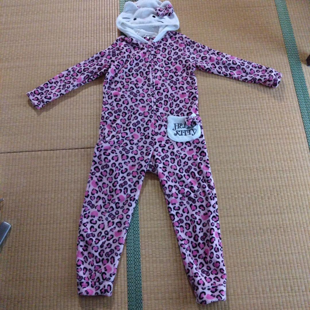 キティ　ヒョウ柄 　着ぐるみ　 パジャマ 　ルームウェア　ピンク　M