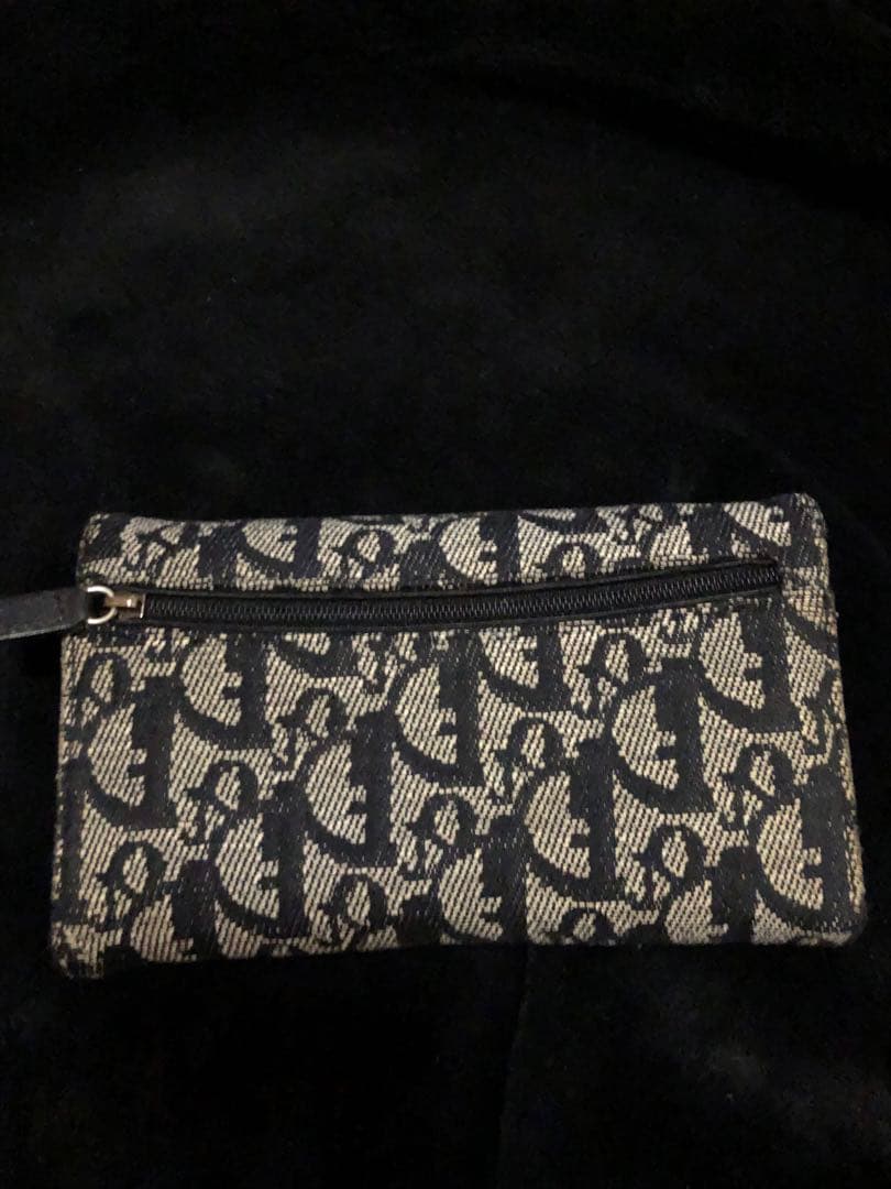 【レア】Dior ディオール　三つ折り財布　長財布　ブラック　レザー