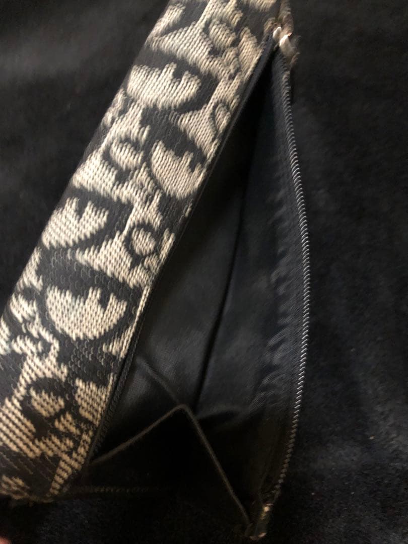 【レア】Dior ディオール　三つ折り財布　長財布　ブラック　レザー