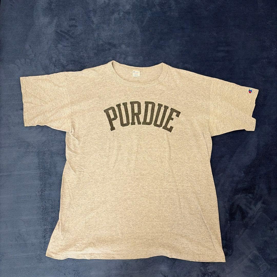 80sチャンピオントリコ PURDUE 黒染込みtシャツ