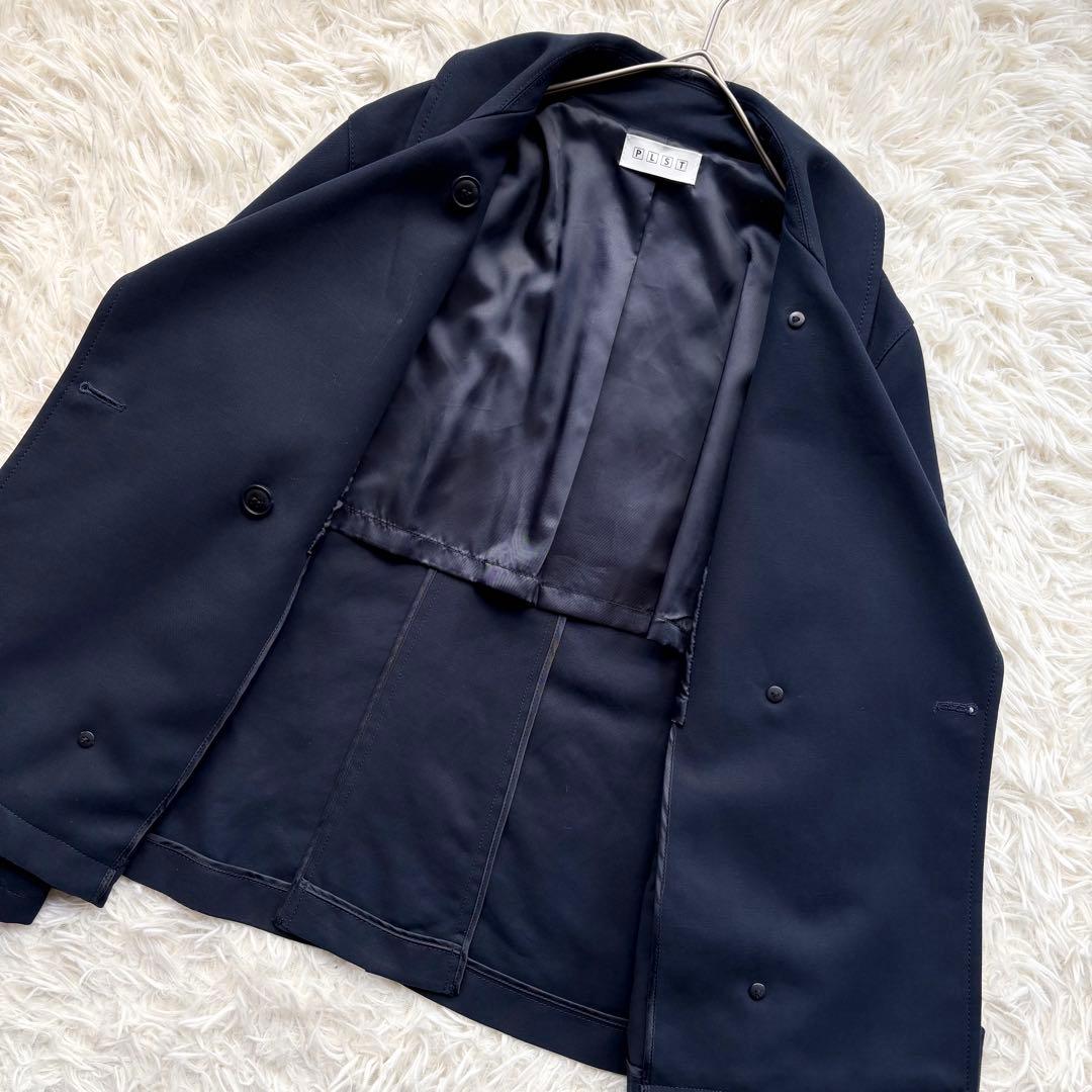✨PLST✨ショートトレンチコート　ネイビー　S 入学式