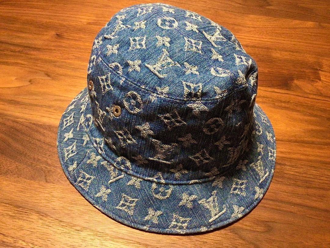帽子 LOUIS VUITTON REVERSIBLE DENIM BUKET HAT