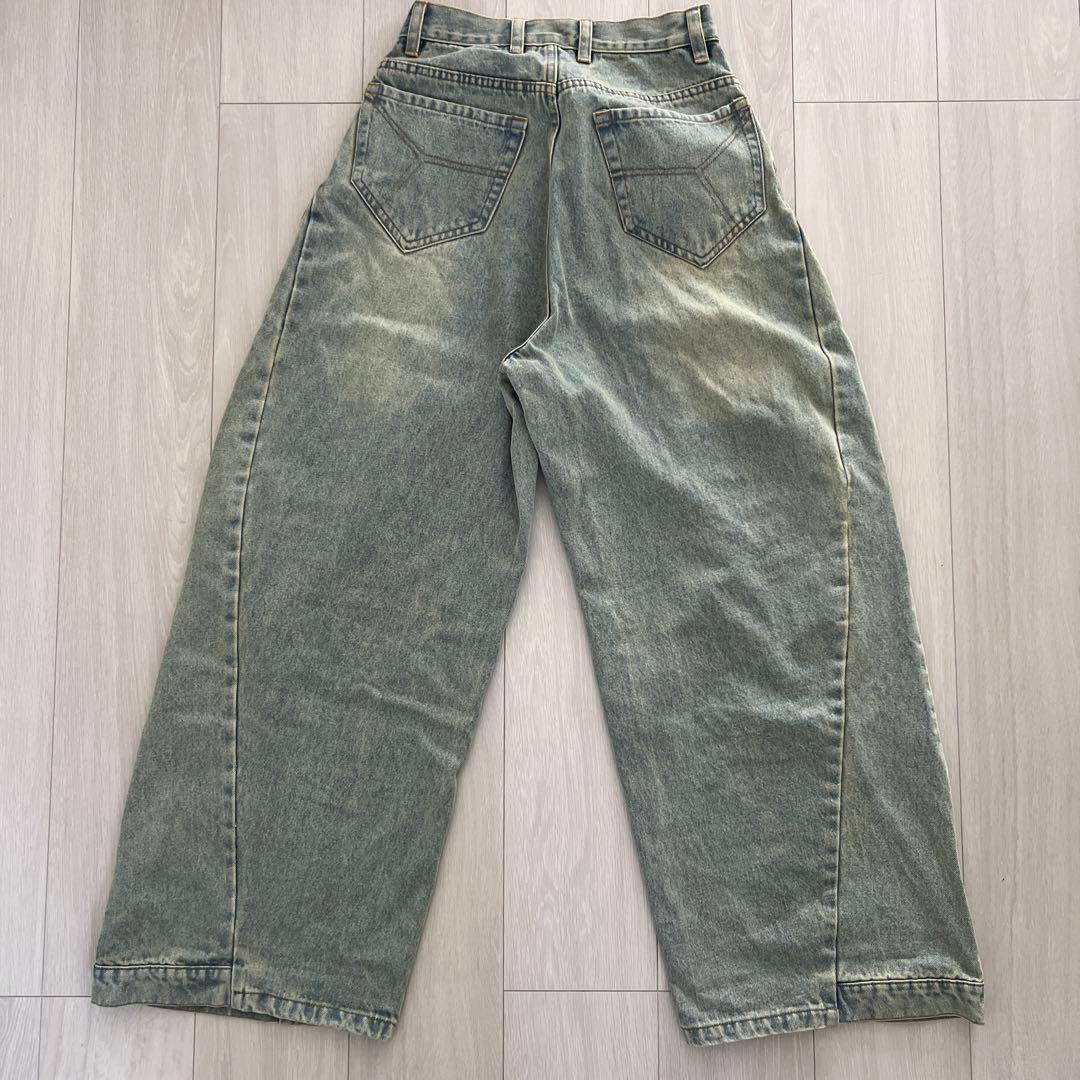 パンツ Knuth Marf/shirt wrap denim pants/blue
