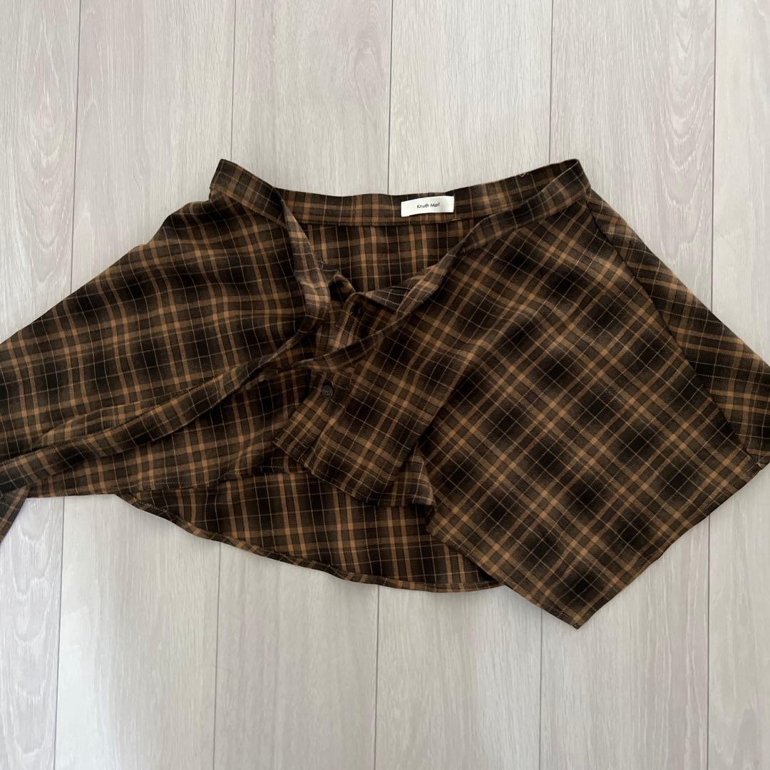 パンツ Knuth Marf/shirt wrap denim pants/blue