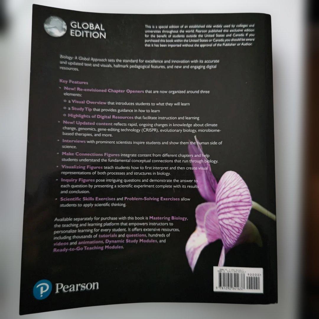 洋書 Biology: A Global Approach
