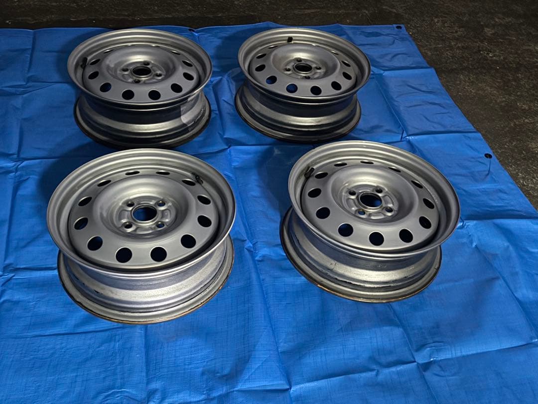 【4本セット】スチールホイール 15インチ 6J 4穴 (冬タイヤ用に)