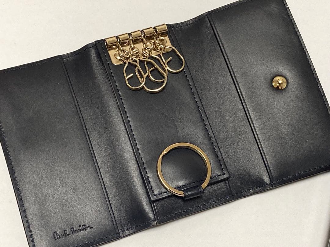 【新品未使用】Paul Smith レザーキーケース ネイビー PSC752