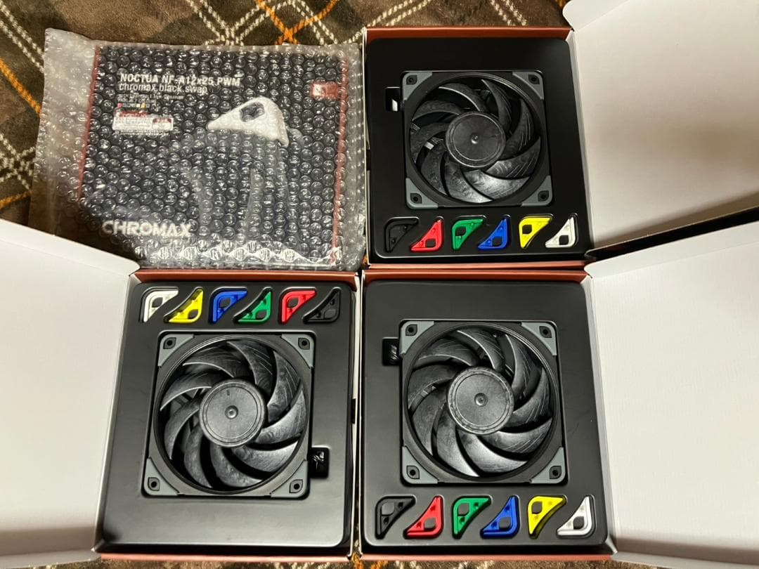 【破格】noctua NF-A12X25 PWM chromax　4個セット①