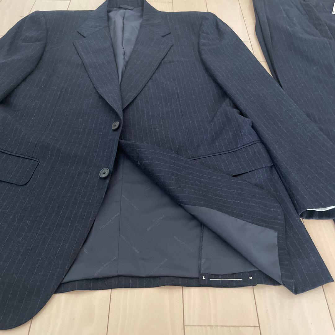 【値下げ】ビンテージウールストライプスーツBRUNO PIATTELLI XL