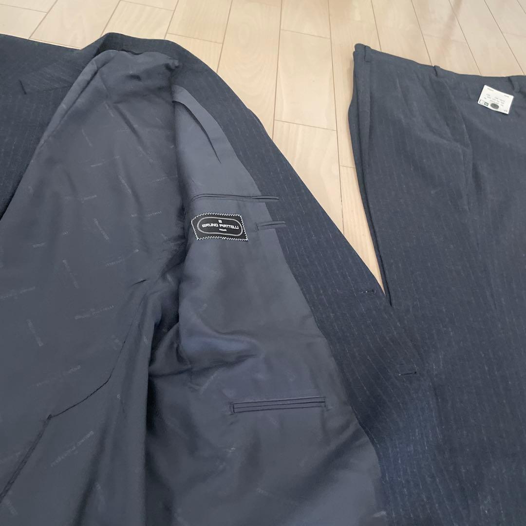 【値下げ】ビンテージウールストライプスーツBRUNO PIATTELLI XL