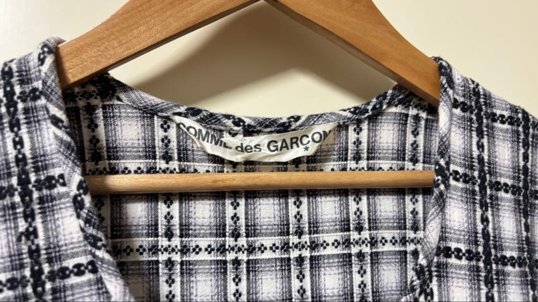 COMME des GARÇONS 半袖ひざ丈ワンピース チェック柄　古着