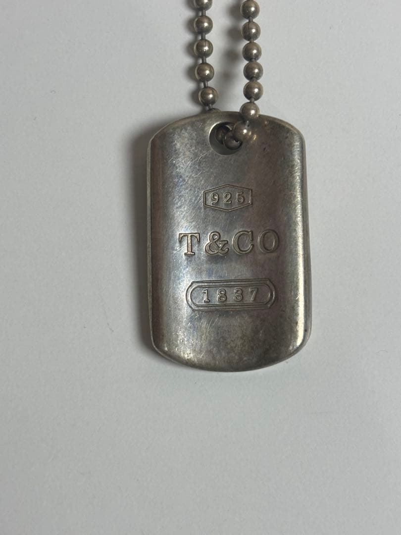最終値下Tiffany&Co. ティファニードッグタグ ネックレストップ現状発送
