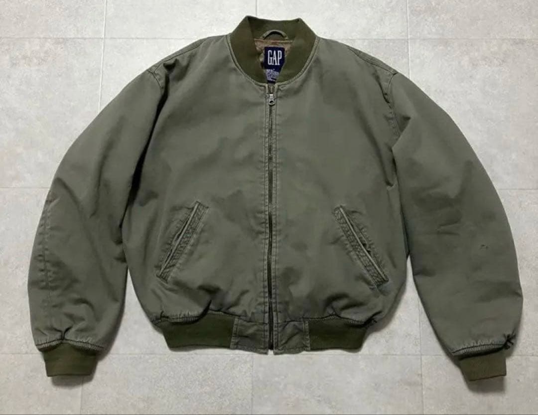 90s OLD GAP 紺タグ コットンボンバージャケット フライト ブルゾン