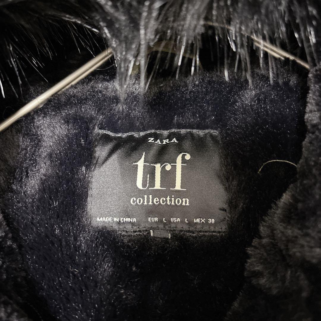 ✨美品✨ZARA TRF ファー付きモッズコート 裏ボア 2way 防寒 カーキ