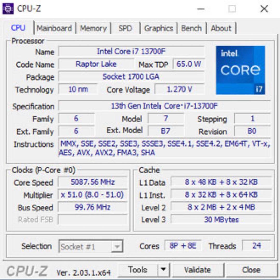 【値下げ中‼️】Intel core i7-13700F CPU