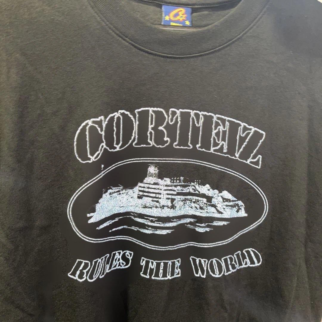 お値下け可能です！Corteizブラック リフレクターTシャツ Sサイズ