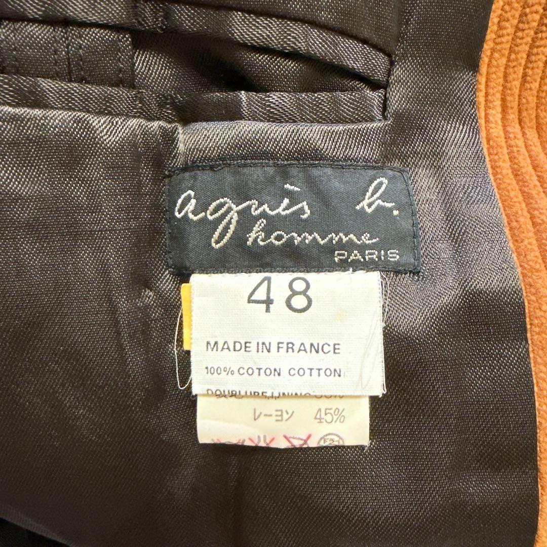 【美品】agnes b. homme テーラードジャケット コーデュロイ 48