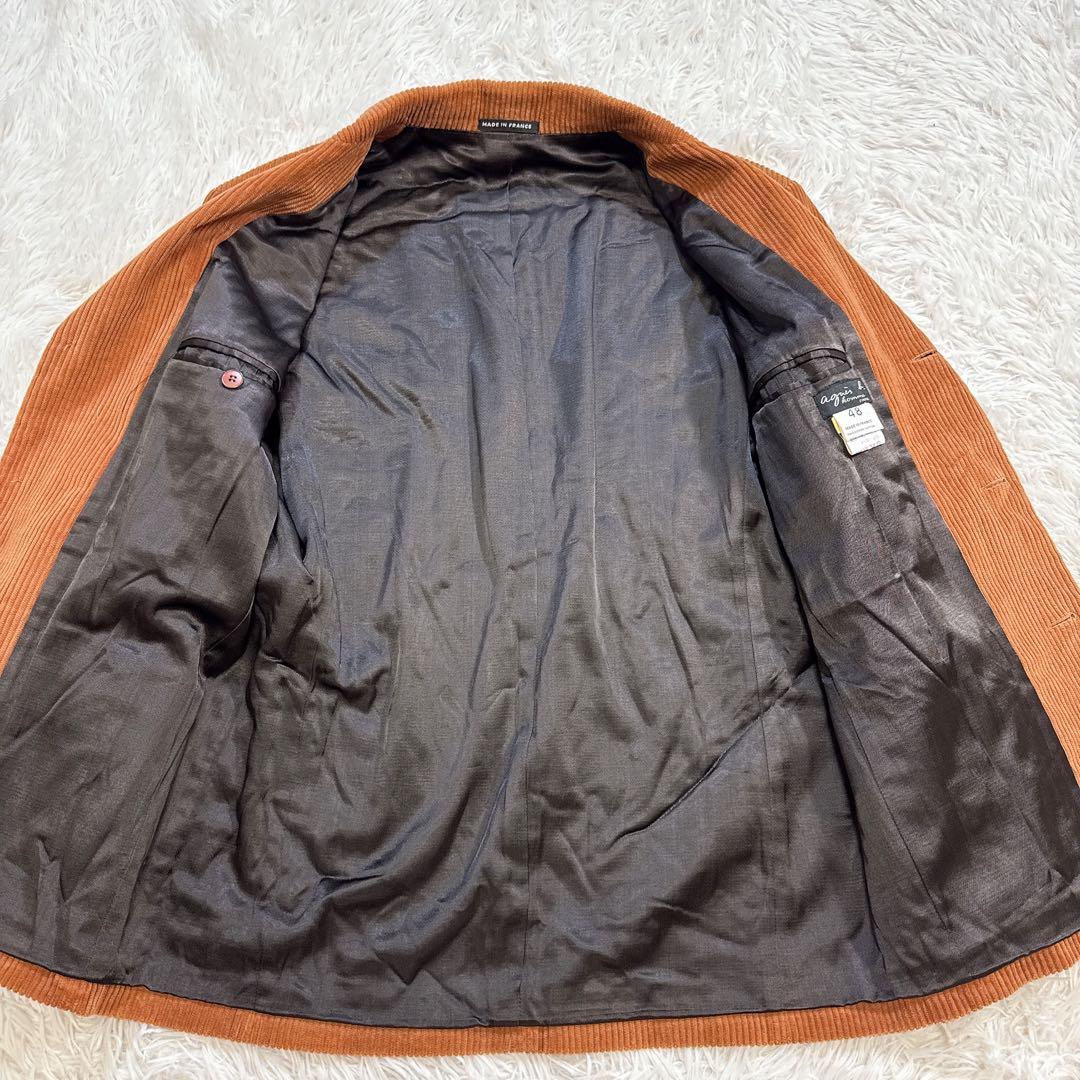 【美品】agnes b. homme テーラードジャケット コーデュロイ 48