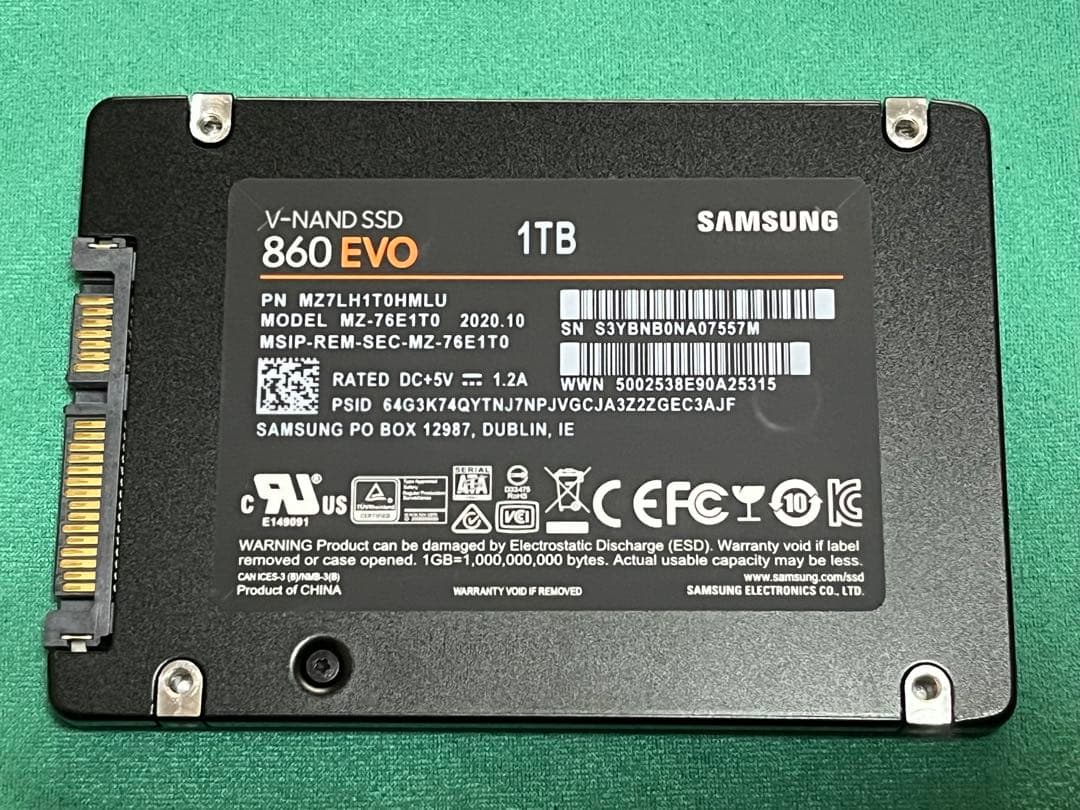 内蔵型SSD SAMSUNG SATA SSD 860 EVO 1TB