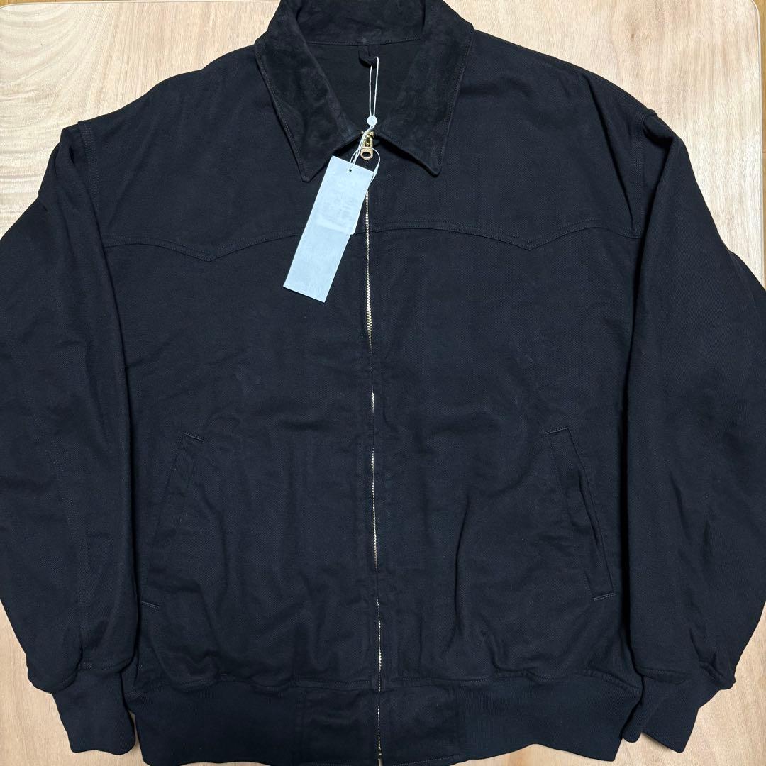 COMOLI 26SS ブラックドリルジップジャケット D01-01030 3