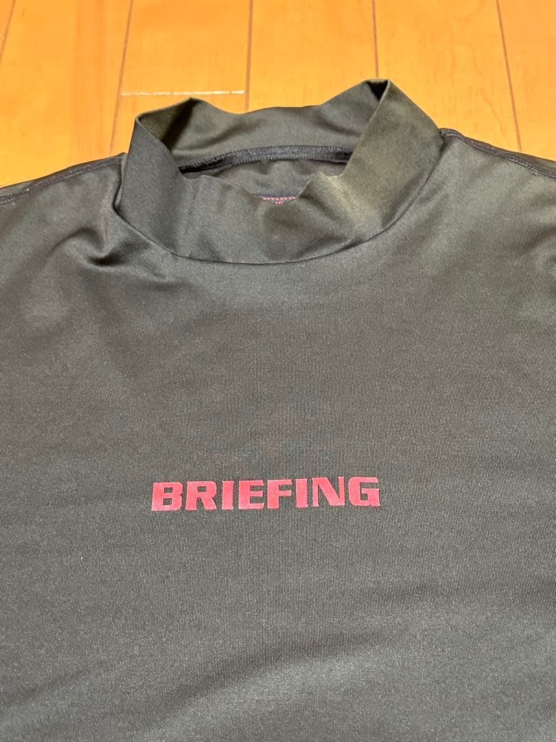 値下げ！ブリーフィングBRIEFING☆ツアー定番ハイネックTシャツ☆黒☆L☆